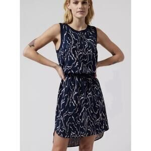 Athleta Women's Rincon Printed Dress Voyage Orchid Navy Sz S